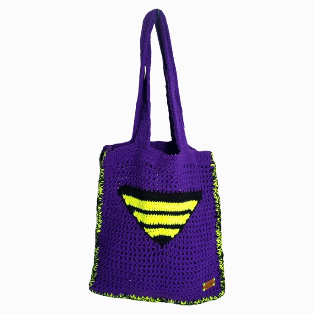 monster high beetlejuice Smooth Irie Crochet Tote Bag Purple, Limited Edition